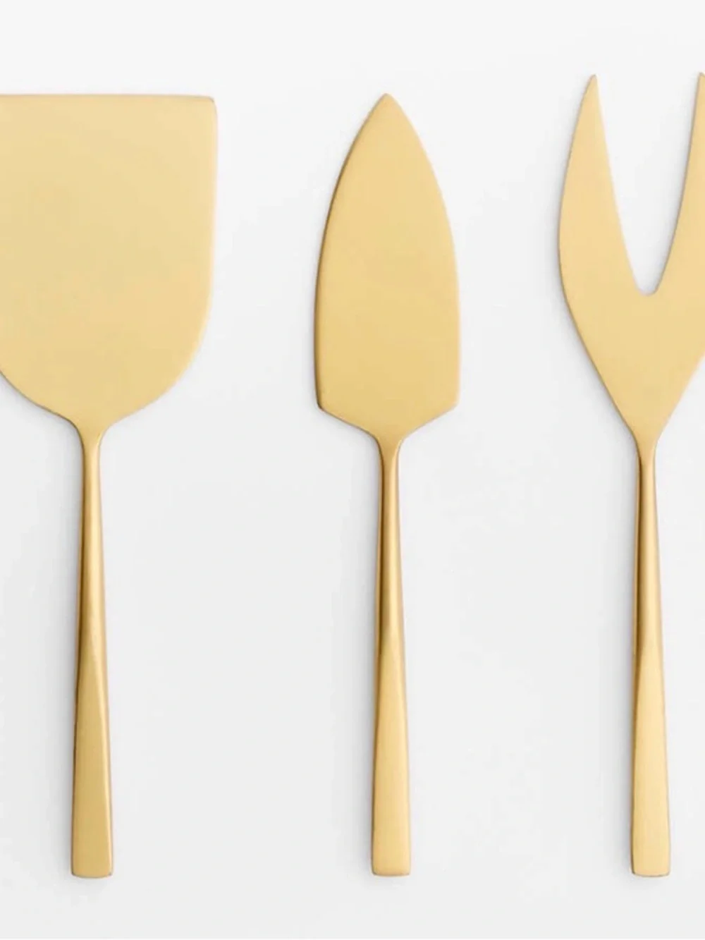 💗 Crate & Barrel-Gold Dessert Serving Set - Elegant Home Dining- NEW IN BOX